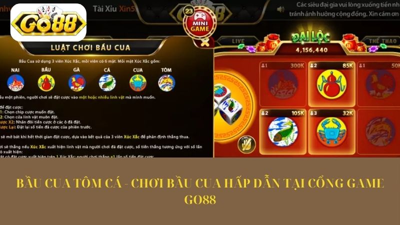 Bầu Cua Tôm Cá - Chơi Bầu Cua Hấp Dẫn Tại Cổng Game Go88